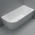 Ovia 1400mm Matte White Right Hand Corner Bath Tub No Overflow