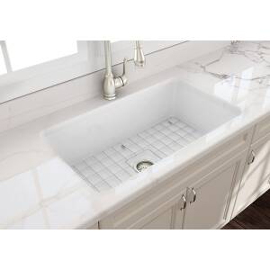 Ovia 813x483x254mm Undermount Fine Fireclay Butler Sink Single Bowl Farmhouse Kitchen Sink