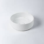 Ovia Gloss White 360x360x120mm Round Counter Top Basin