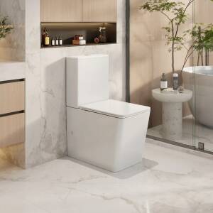 Milano Gloss White Rimless Back To Wall Toilet Suite