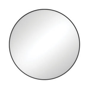 Reba Matte Black Framed Round Mirror 600mm