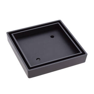 Square Tile Bed Floor Waste, 90mm Outlet, Matte Black