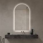 Ovia Arc Frameless 500x900mm Arched Touchless LED Mirror Tri-Color Lighting