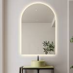 Ovia Arc Frameless 600x900mm Arched Touchless LED Mirror Tri-Color Lighting