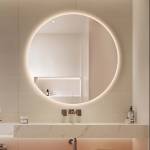 Ovia Halo Frameless 900mm Round Touchless LED Mirror Tri-Color Lighting