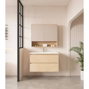 Hera 900mm Wall Hung Vanity Tasmanian Oak